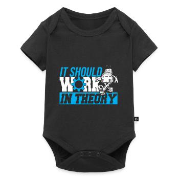 Funny It Should Work In Theory Robotics Build Robo - Baby Premium Kurzarmbody - Schwarz - Vorne