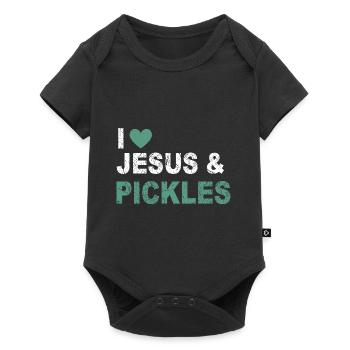 Jésus Drôle Pickle Lover Citation Disant Humour - Body à manches courtes Premium Bébé - noir - Devant