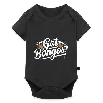 Bongo Musik Geschenk - Baby Premium Kurzarmbody - Schwarz - Vorne
