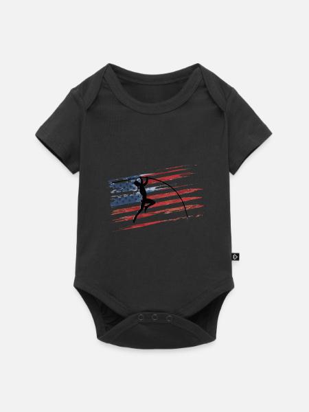 Stabhochspringer-Geschenk - Baby Premium Kurzarmbody - Schwarz