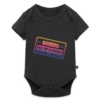 Warning Girls Trip In Progress 2025 - Baby Premium short-sleeve bodysuit - black - Front