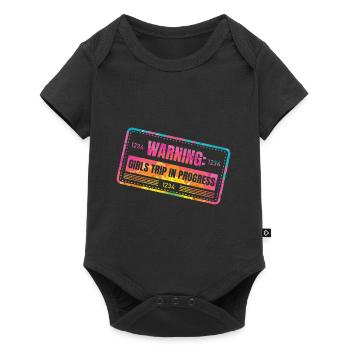 Attention Girls Trip en cours - Body à manches courtes Premium Bébé - noir - Devant