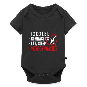 Gymnastic To Do List - Baby Premium short-sleeve bodysuit - black - Front