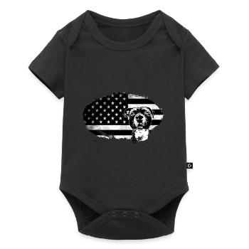 American Staffordshire / Staff / Camp Dog Dogs - Baby Premium short-sleeve bodysuit - black - Front