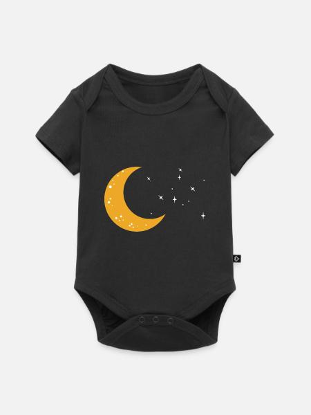 Mond - Baby Premium Kurzarmbody - Schwarz
