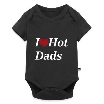 I Love Hot Dads/I Heart Hot Dads - Baby Premium short-sleeve bodysuit - black - Front