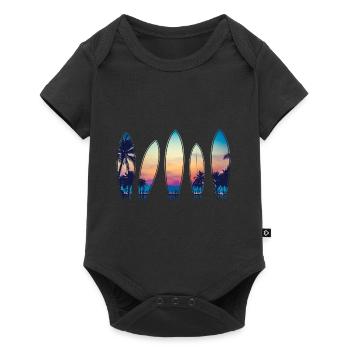 Surf vintage plage classique Hawaii Surf surf - Body à manches courtes Premium Bébé - noir - Devant
