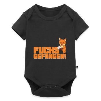 Doppelkopf Fuchs gefangen Kartenspiel - Baby Premium Kurzarmbody - Schwarz - Vorne