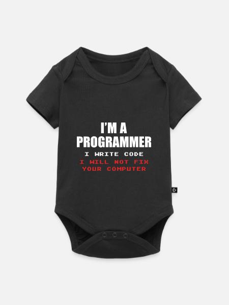 Programmeur Geek Programmeur Programmeur Informatique Codeur L - Body à manches courtes Premium Bébé - noir