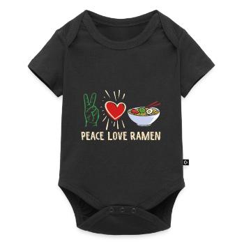 Lustige Ramen Lebensmittel Nudeln Japanisch Anime - Baby Premium Kurzarmbody - Schwarz - Vorne