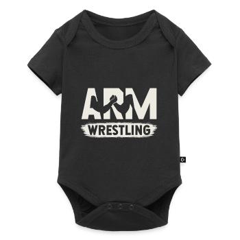 Arm Wrestling Sports Martial Arts Arm Wrestling, Arm - Baby Premium short-sleeve bodysuit - black - Front