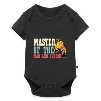 Maccaroni et fromage Nourriture Vlogger Cadeau - Body à manches courtes Premium Bébé - noir - Devant