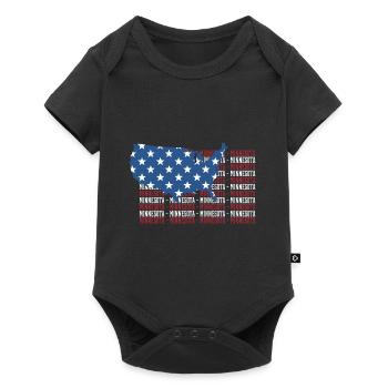American FLAG MINNESOTA city - Patriotic Gift - Baby Premium short-sleeve bodysuit - black - Front