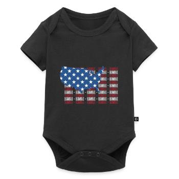 American FLAG HAWAII city - Patriotic Gift - Baby Premium short-sleeve bodysuit - black - Front