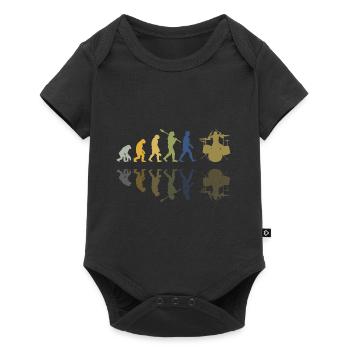 Evolution de l’homme Drums Band Retro Vintage Drummer - Body à manches courtes Premium Bébé - noir - Devant