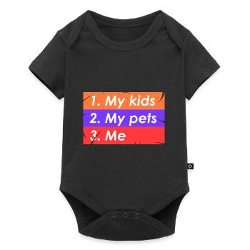 1. My children 2. My pets 3. I - Baby Premium short-sleeve bodysuit - black - Front