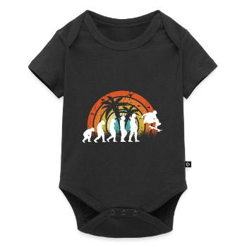 Evolution Skateboarding Skate Retro Streetwear - Baby Premium Kurzarmbody - Schwarz - Vorne