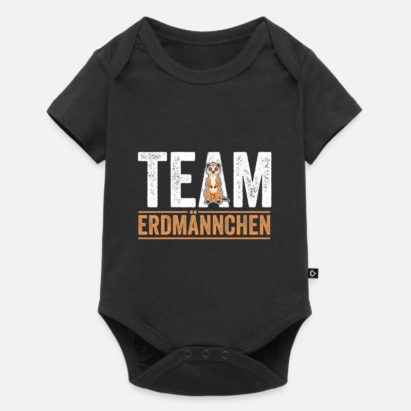 Team Erdmännchen - Baby Premium Kurzarmbody - Schwarz