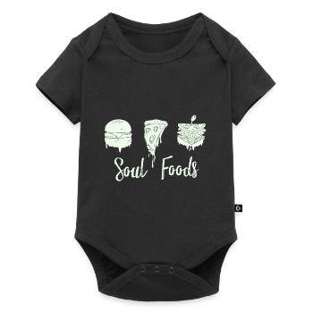 Soul Food - Geister Fast Food - Baby Premium Kurzarmbody - Schwarz - Vorne