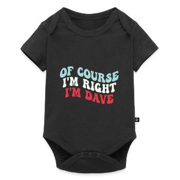 Je m’appelle Dave - Body à manches courtes Premium Bébé - noir - Devant