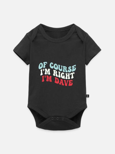 I'm Dave - Baby Premium short-sleeve bodysuit - black