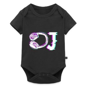 DJ Music Love - Baby Premium Kurzarmbody - Schwarz - Vorne