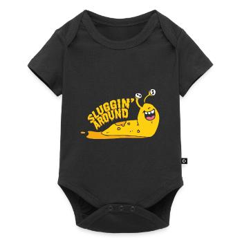 Sluggin autour de la limace de banane - Body à manches courtes Premium Bébé - noir - Devant