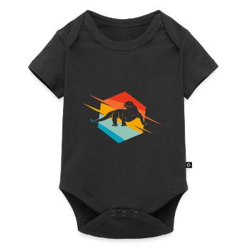 Komodowaran Komodo Liebhaber Geschenk - Baby Premium Kurzarmbody - Schwarz - Vorne