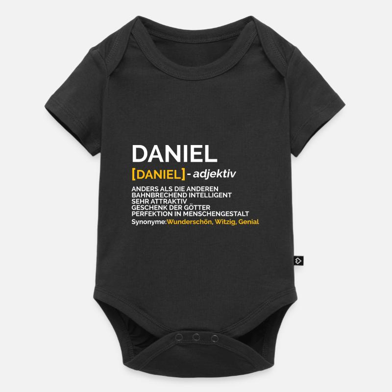Daniel - Baby Premium Kurzarmbody - Schwarz