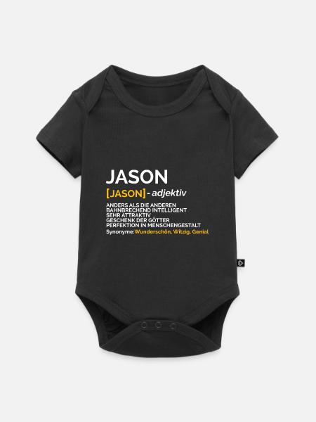 Jason - Baby Premium Kurzarmbody - Schwarz