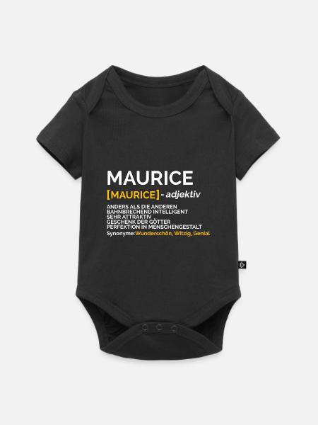 Maurice - Baby Premium Kurzarmbody - Schwarz