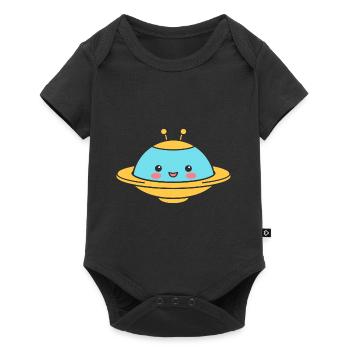 flying saucer - Baby Premium short-sleeve bodysuit - black - Front
