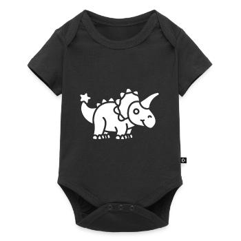 Triceratops - Body à manches courtes Premium Bébé - noir - Devant