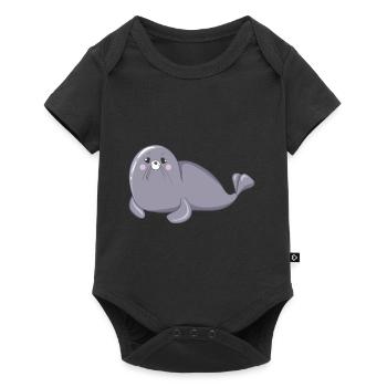 Phoque - Body à manches courtes Premium Bébé - noir - Devant