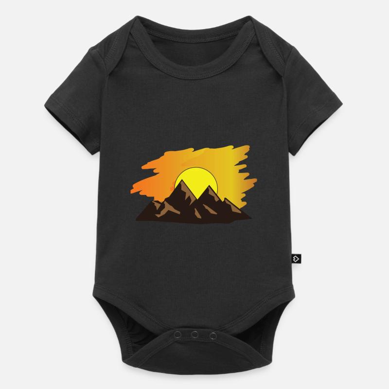 montagnes - Body à manches courtes Premium Bébé - noir