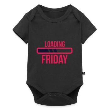 Friday Freitag Wochenende Feiern Party Ladebalken - Baby Premium Kurzarmbody - Schwarz - Vorne
