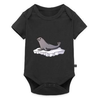 Des enfants phoques mignons offrent des animaux de l'Arctique - Body à manches courtes Premium Bébé - noir - Devant