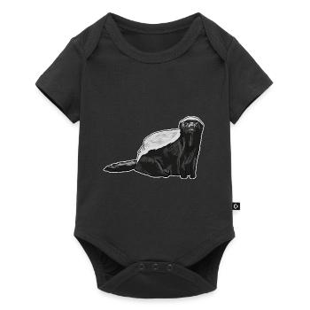 Honey Badger - Baby Premium Kurzarmbody - Schwarz - Vorne