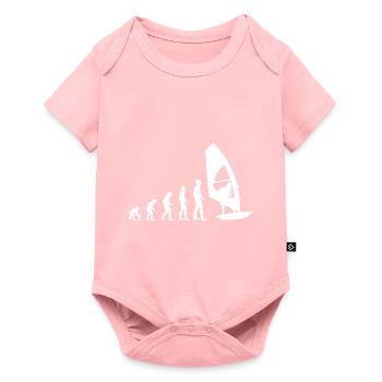 Windsurfing Windsurfen Evolution Windsurfer Surfen - Baby Premium Kurzarmbody - Rosa - Vorne