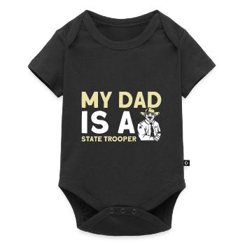 Papa Policier Du Service de Police Policier - Body à manches courtes Premium Bébé - noir - Devant
