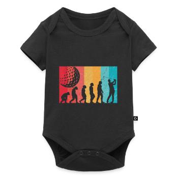 Évolution du golf du singe aux hommes BBall Lovers - Body à manches courtes Premium Bébé - noir - Devant