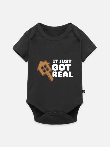 Es wurde gerade real - Baby Premium Kurzarmbody - Schwarz
