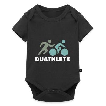 I Love Duathlon Gift - Baby Premium short-sleeve bodysuit - black - Front