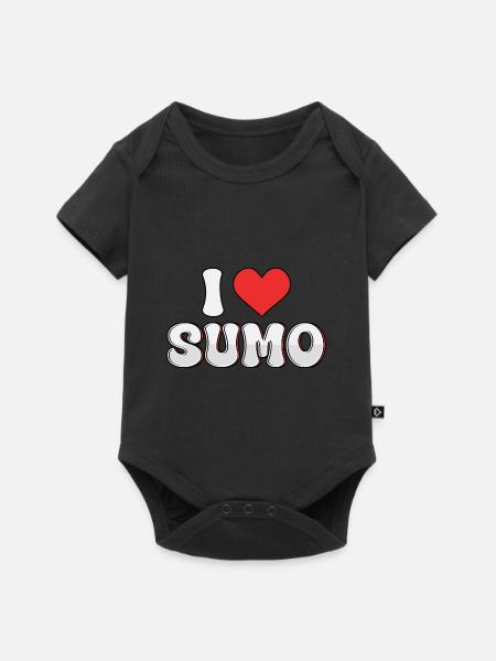 Ich liebe Sumo - Baby Premium Kurzarmbody - Schwarz
