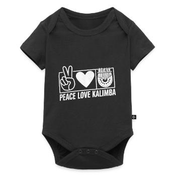 Idiophon Kalimba Geschenk - Baby Premium Kurzarmbody - Schwarz - Vorne
