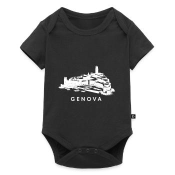 Ligurien Skyline - Baby Premium Kurzarmbody - Schwarz - Vorne