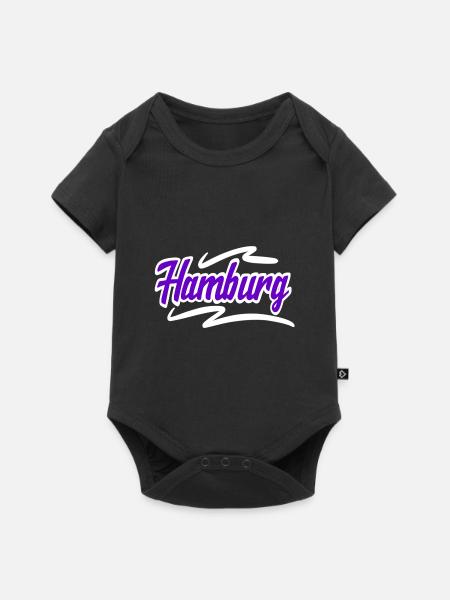 Hamburg - Baby Premium Kurzarmbody - Schwarz