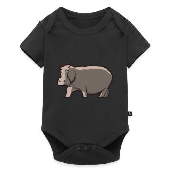 Hippopotame Hippopotame Hippopotame Cadeau - Body à manches courtes Premium Bébé - noir - Devant