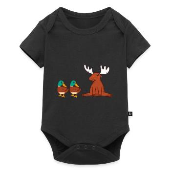 Canards de renne Noël cadeau idée cadeau - Body à manches courtes Premium Bébé - noir - Devant