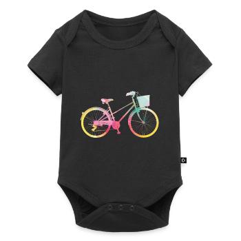 Dames vélos couleurs d’eau vélo dames - Body à manches courtes Premium Bébé - noir - Devant